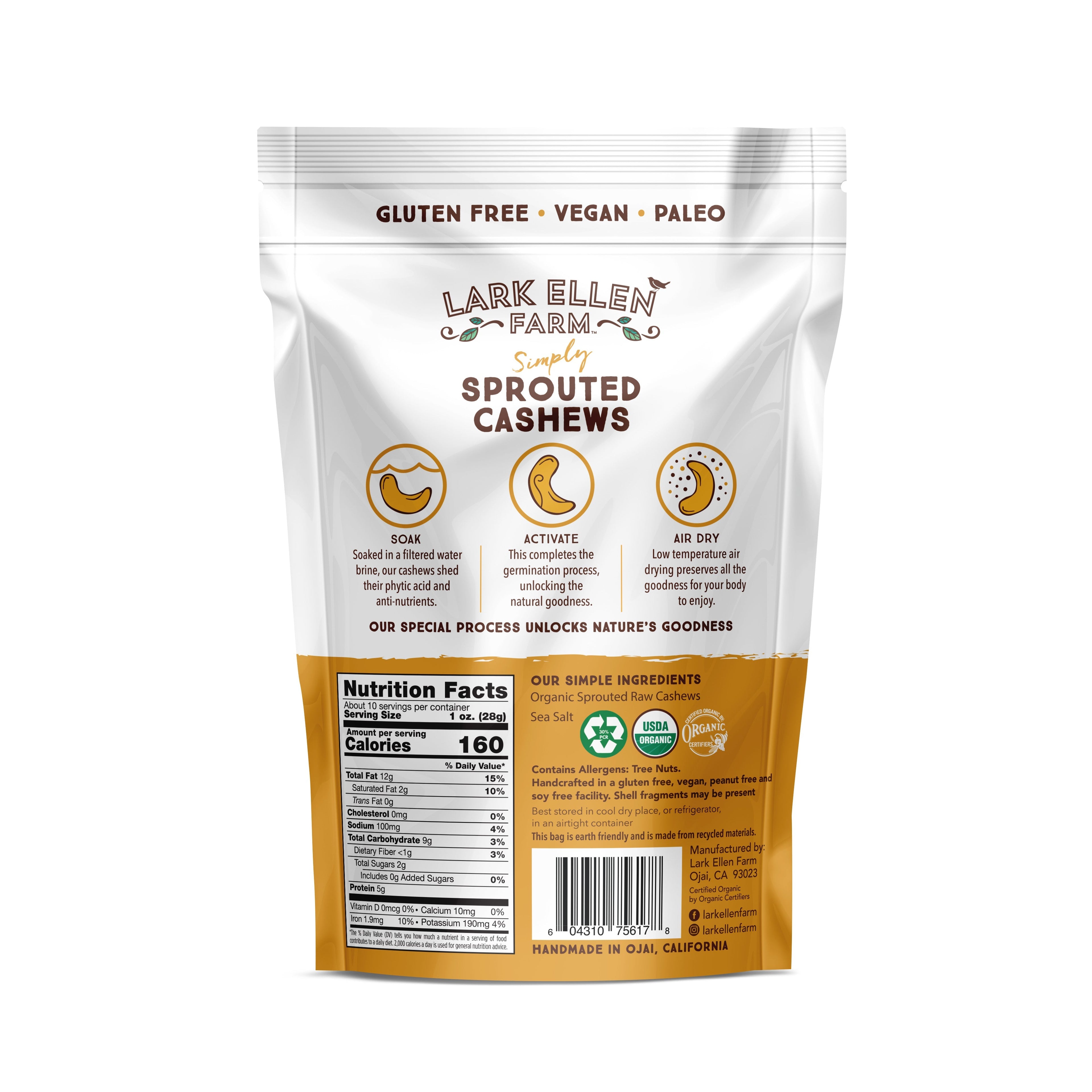 Cashews Lightly Salted, Sprouted Organic Auto renew